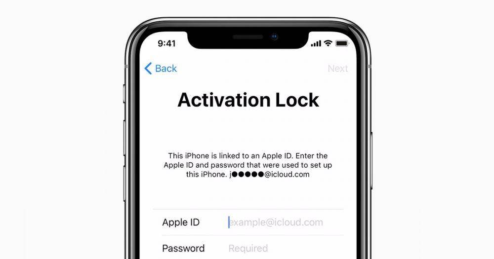 activation lock (dok. Apple)