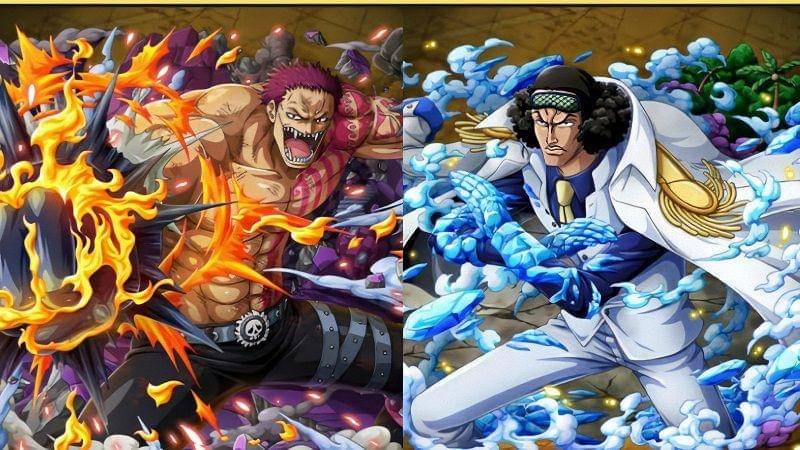 Katakuri dan Aokiji di One Piece Treasure Cruise. (Dok. Bandai Namco/One Piece Treasure Cruise)