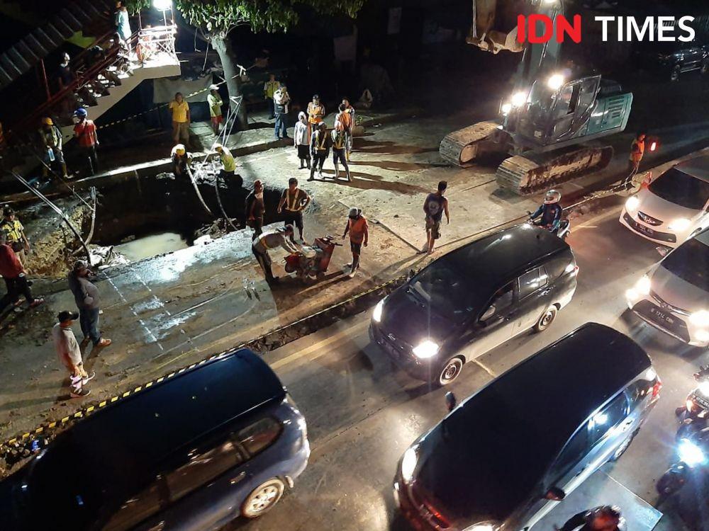 [FOTO] Kondisi Terkini Perbaikan Jalan Daan Mogot yang Ambles