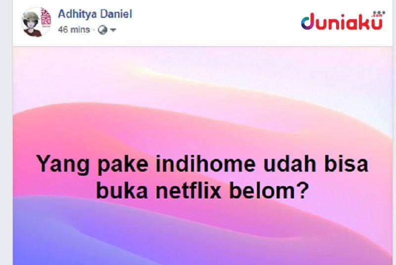 Pertanyaan terbuka kepada pengguna warganet di medsos Facebook. duniaku.com/Adhitya Daniel