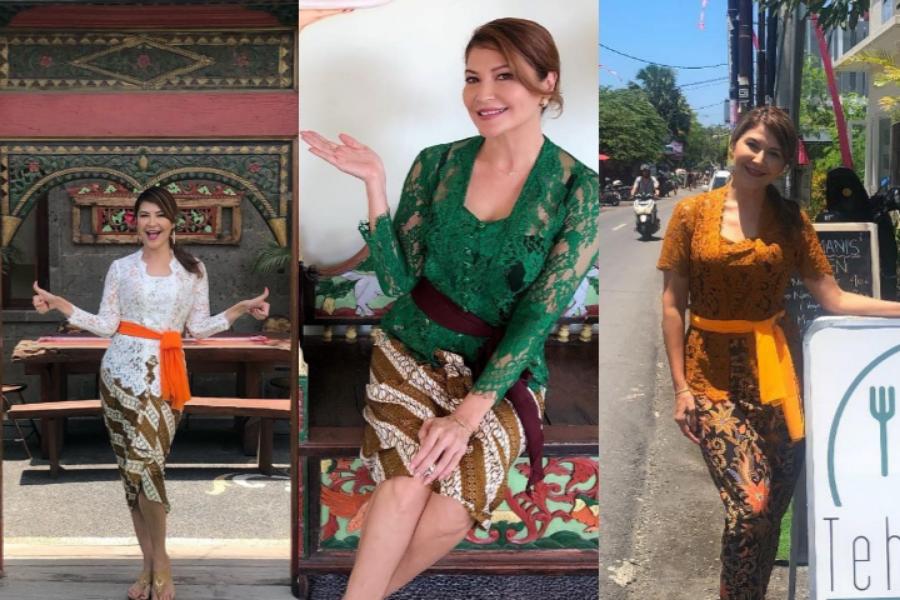 9 Kebaya Bali ala Tamara Bleszynski, Gaya Sederhana nan Anggun!
