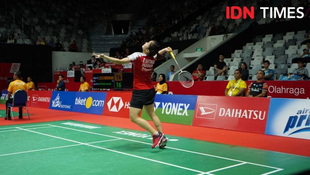 Ruselli Hartawan berlaga di Indonesia Masters 2020 (IDN Times/Reynaldy Wiranata)