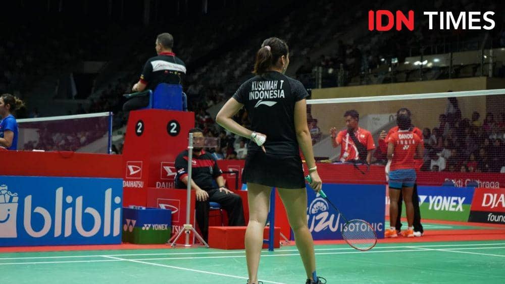 Pasangan ganda putri Indonesia Ni Ketut Mahadewi Istarani/Tania Oktaviani Kusumah di Indonesia Masters 2020 (IDN Times/Reynaldy Wiranata)