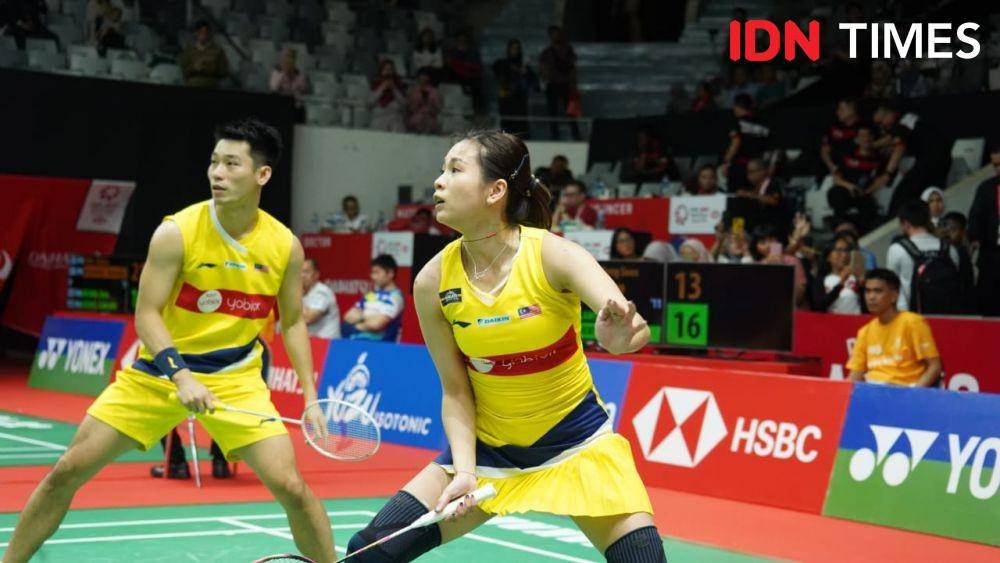 Pasangan Malaysia, Chan Peng Soon/Goh Liu Ying di Indonesia Masters 2020 (IDN Times/Reynaldy Wiranata)