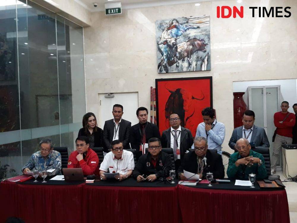 Konpers PDI Perjuangan Terkait OTT yang Dilakukan KPK (IDN Times/Fitang Budhi Adhitia)