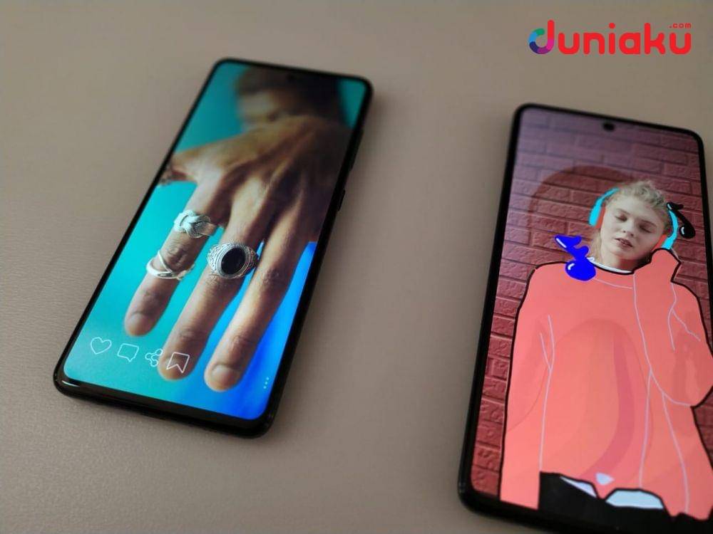 layar super amoled dari galaxy a51 dan a71. duniaku.com/Dimas Ramadhan