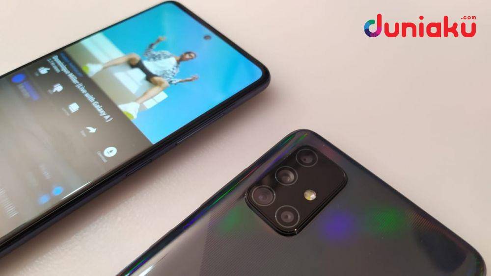 bentuk kamera dari Samsung Galaxy A71. duniaku.com/Dimas Ramadhan