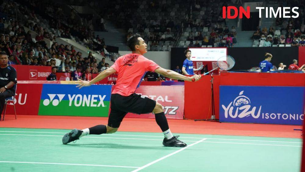 Jonatan Christie saat berlaga di Indonesia Masters 2020 (IDN Times/Kevin Handoko)