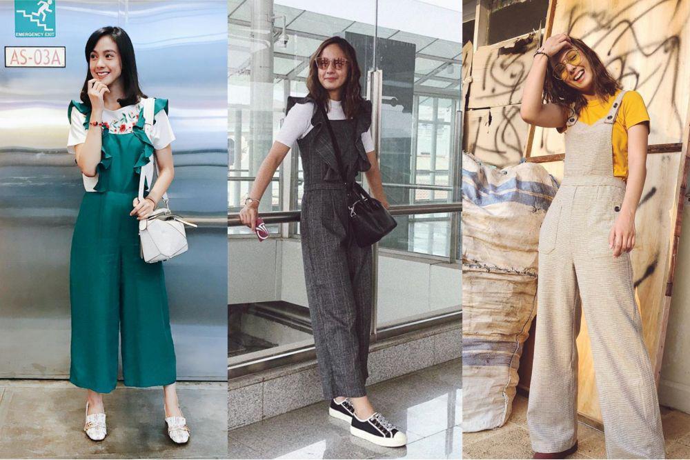 10 Inspirasi Gaya Hangout Pakai Jumpsuit ala Nasya Marcella
