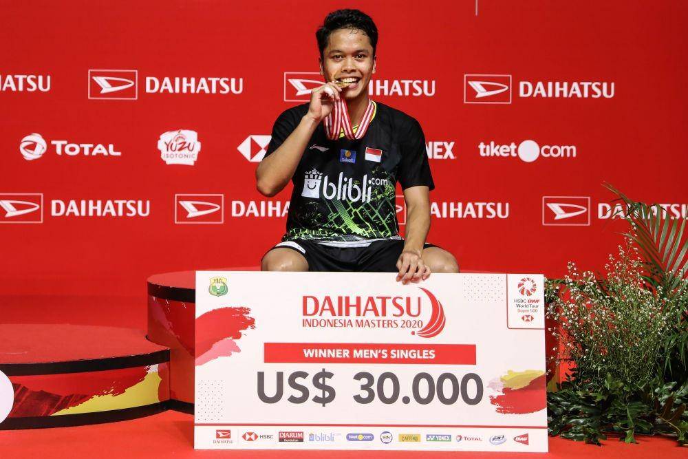 Anthony Sinisuka Ginting menangkan gelar Indonesia Masters 2020 (IDN Times/PBSI)