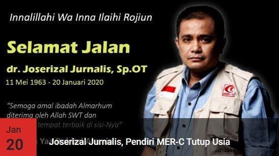 [BREAKING] Pendiri MER-C Dokter Joserizal Jurnalis Meninggal Dunia