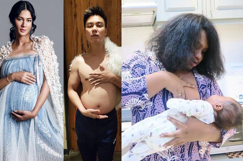 Hamil hingga Menyusui, Ini 9 Potret Artis Saat Menirukan Pose Istrinya