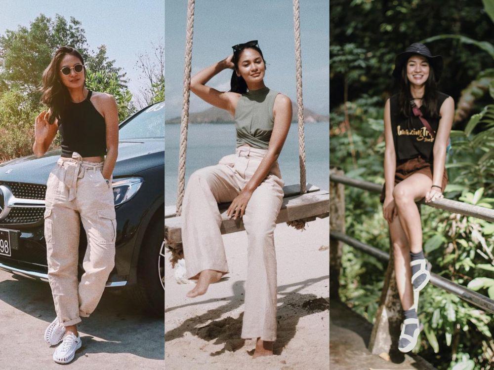 11 Outfit Kece Buat Traveling Seru ala Presenter Hana Malasan