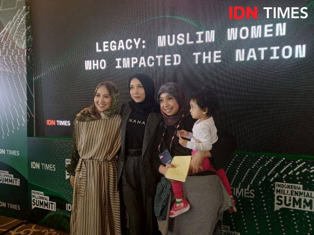 Jenahara bersama Putri Dwiandari, Sakdiyah Maruf, dan putri Sakdiyah dalam IMS 2020. 17 Januari 2020. IDN Times/Febriyanti Revitasari