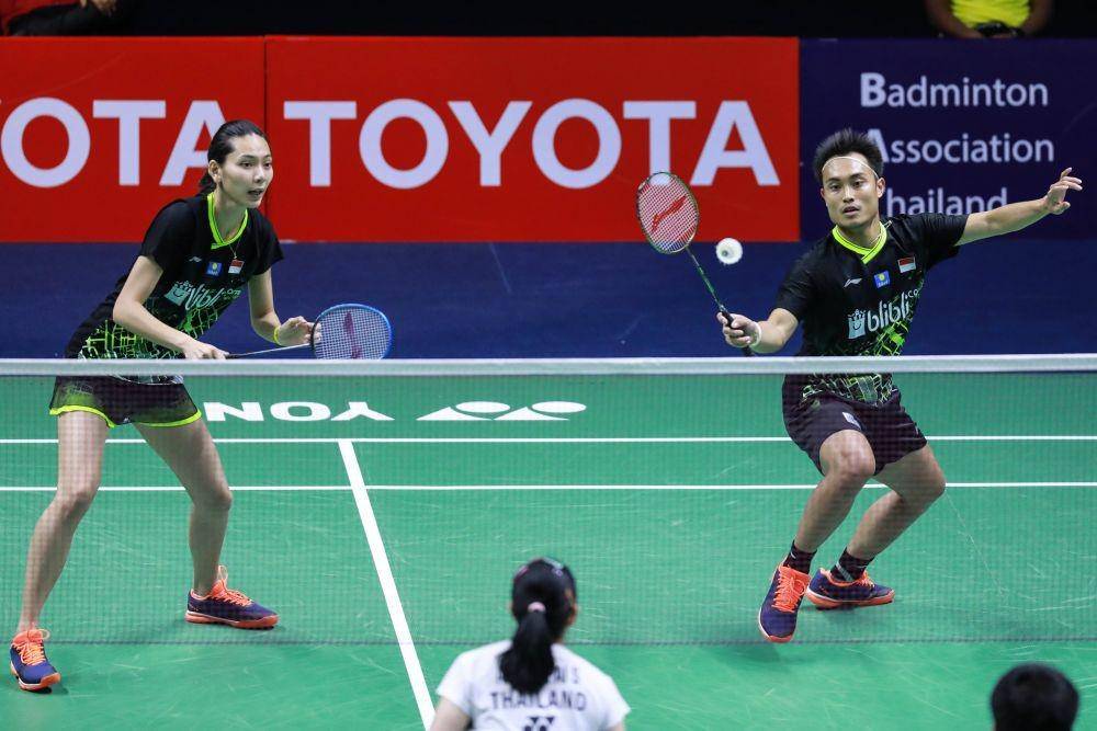 Hafiz Faizal/Gloria Emanuelle Widjaja di babak pertama Thailand Masters 2020 (IDN Times/PBSI)