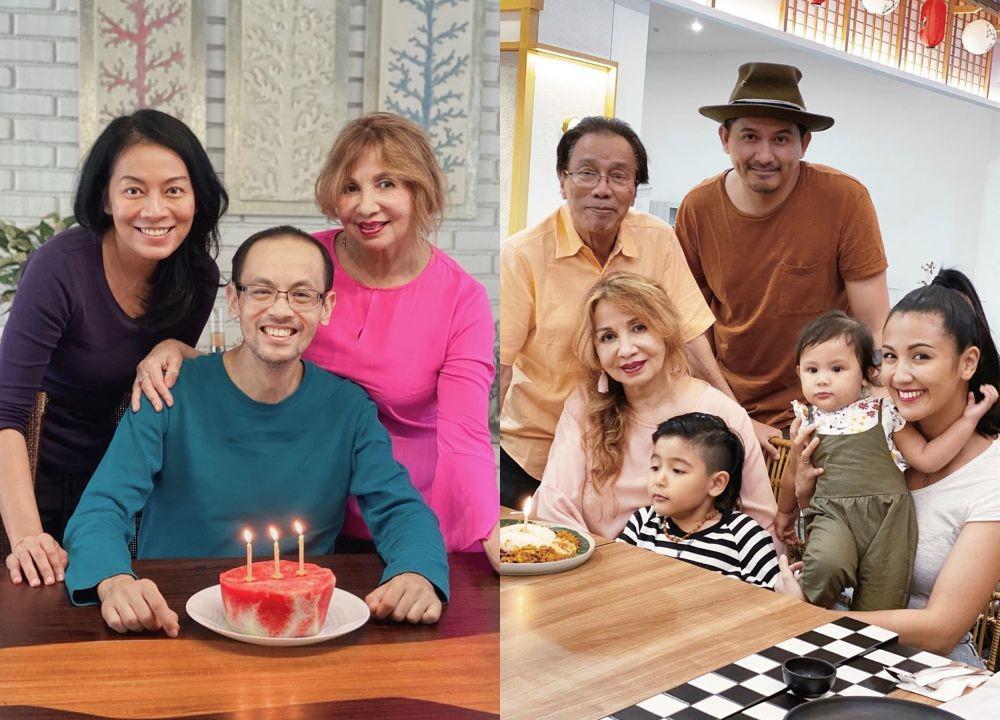10 Momen Manis Perayaan Ulang Tahun Dee Lestari dan Mama Sharena Delon