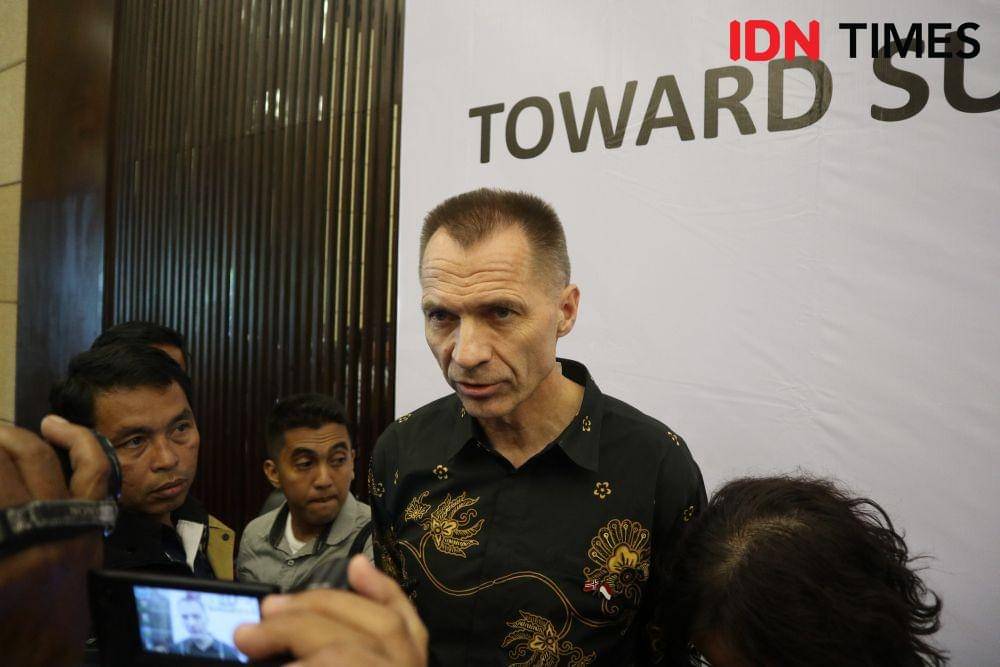 Duta Besar Norwegia untuk Indonesia Vegard Kaale, saat kunjungannya ke Kalimantan Timur (IDN Times/Mela Hapsari)