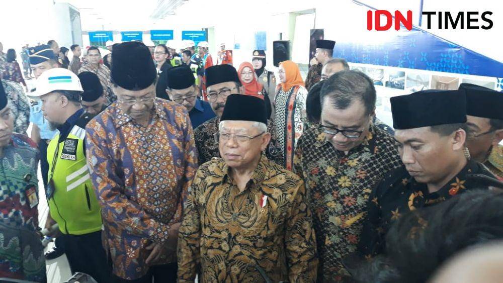 Wakil Presiden RI, Mak'ruf Amin kunjungi Bandara YIA. IDN Times/Daruwaskita