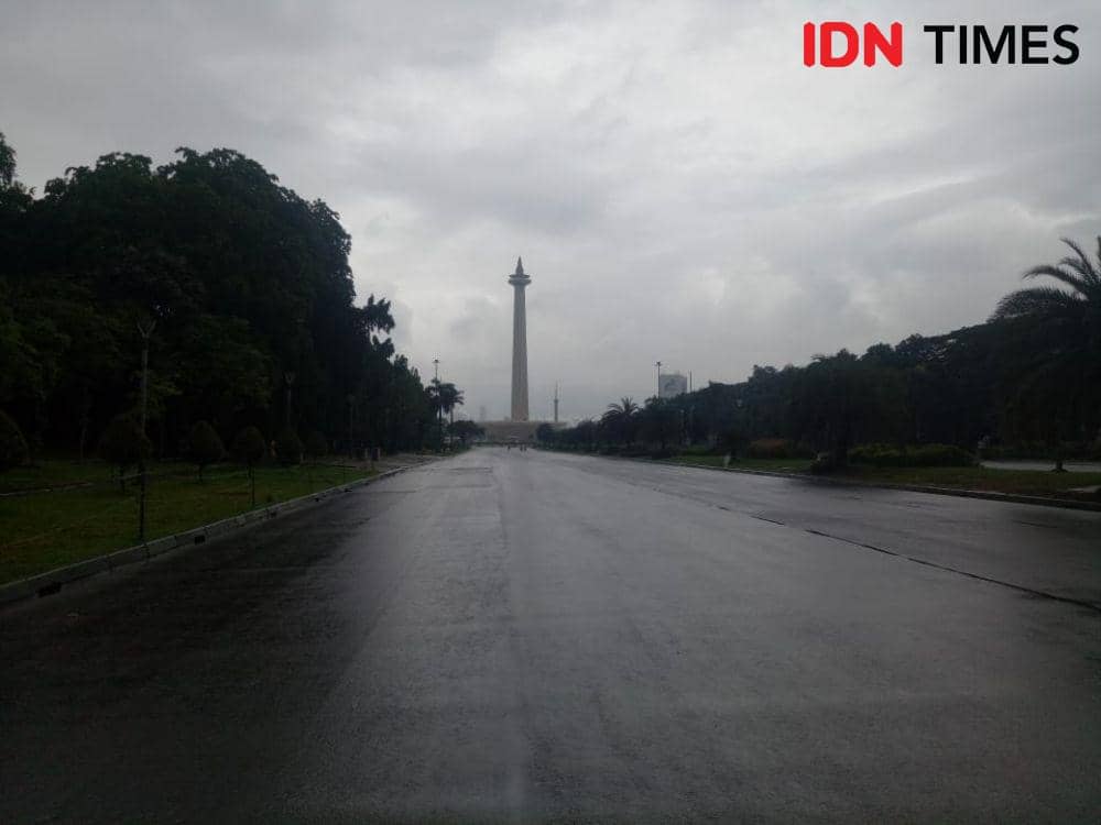Dinas SDA Jakarta: Genangan Air di Monas Surut dalam 30 Menit