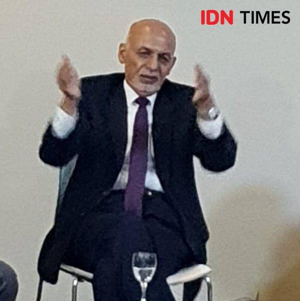 Presiden Afghanistan Ashraf Ghani, Diskusi IMC, WEF 2020 di Davos, Swiss (IDN Times/Uni Lubis)