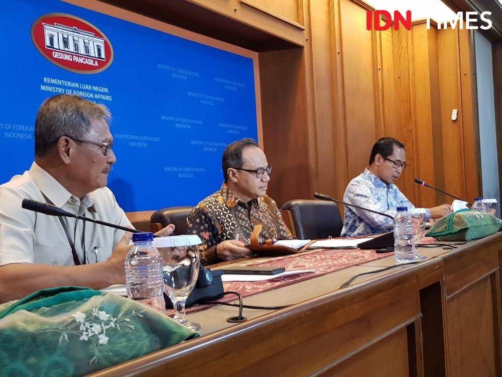 Jumpa pers Kemlu soal corona virus (IDN Times/Santi Dewi)