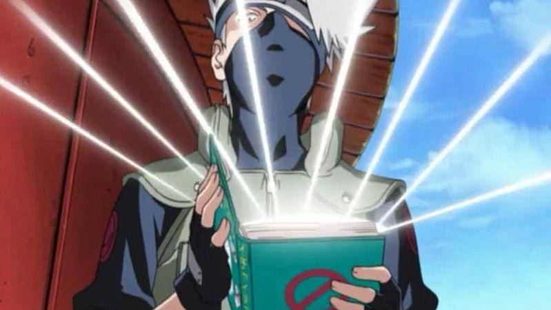 Kakashi dan buku Icha Icha miliknya. (Dok. Pierrot/Naruto)