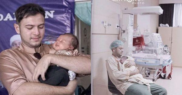 Papa Siaga Idaman, 9 Potret Manis Rifky Balweel Momong Baby Kazeem