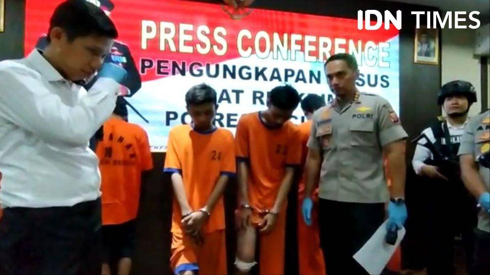 Dua pelaku terpaksa ditembak di bagian kakinya karena berusaha kabur saat ditangkap. (IDN Times/Wildan Ibnu)