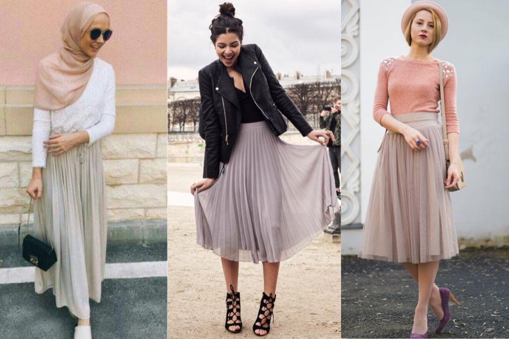 10 Ide Mix and Match Pleated Skirt Nuansa Pastel, Bisa Buat Lebaran!
