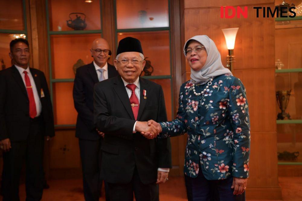 Wapres Ma'ruf Ajak Singapura Cari Solusi Dari Dampak Wabah Corona