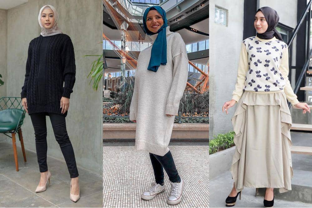 10 Gaya OOTD Hijab dengan Sweater yang Eye Catching & Gampang Ditiru!