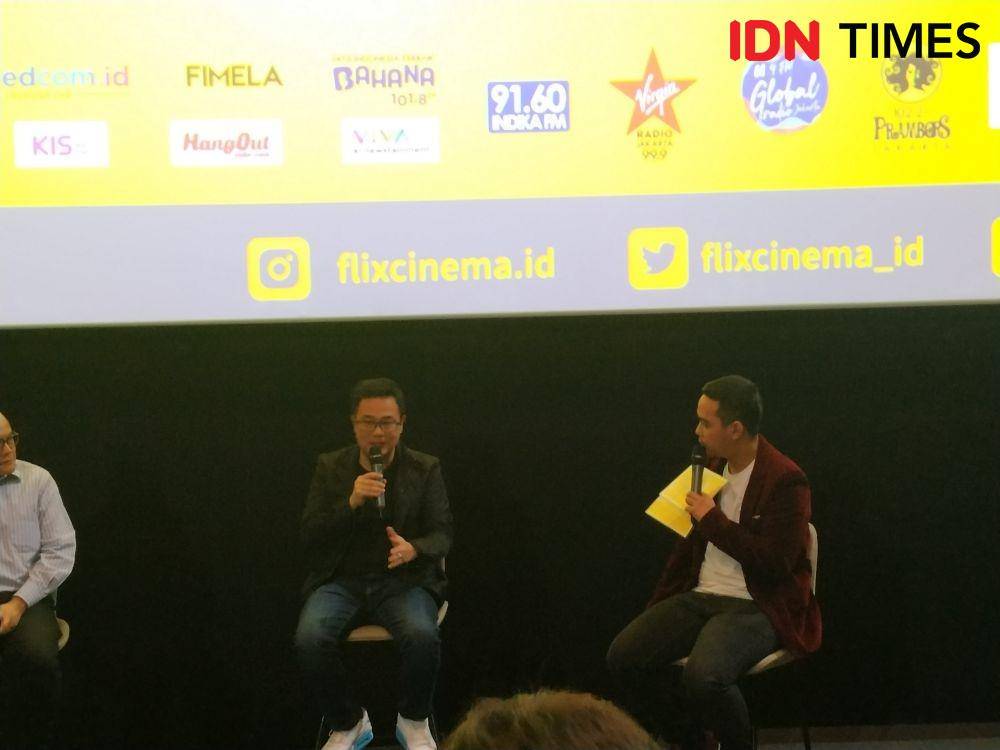 (Kiri) Frans K. Arsianto selaku General Manager Leasing & Marketing Communications ASRI dalam press conference FLIX Cinema di Jakarta. 5 Februari 2020. IDN Times/Nadia Umara