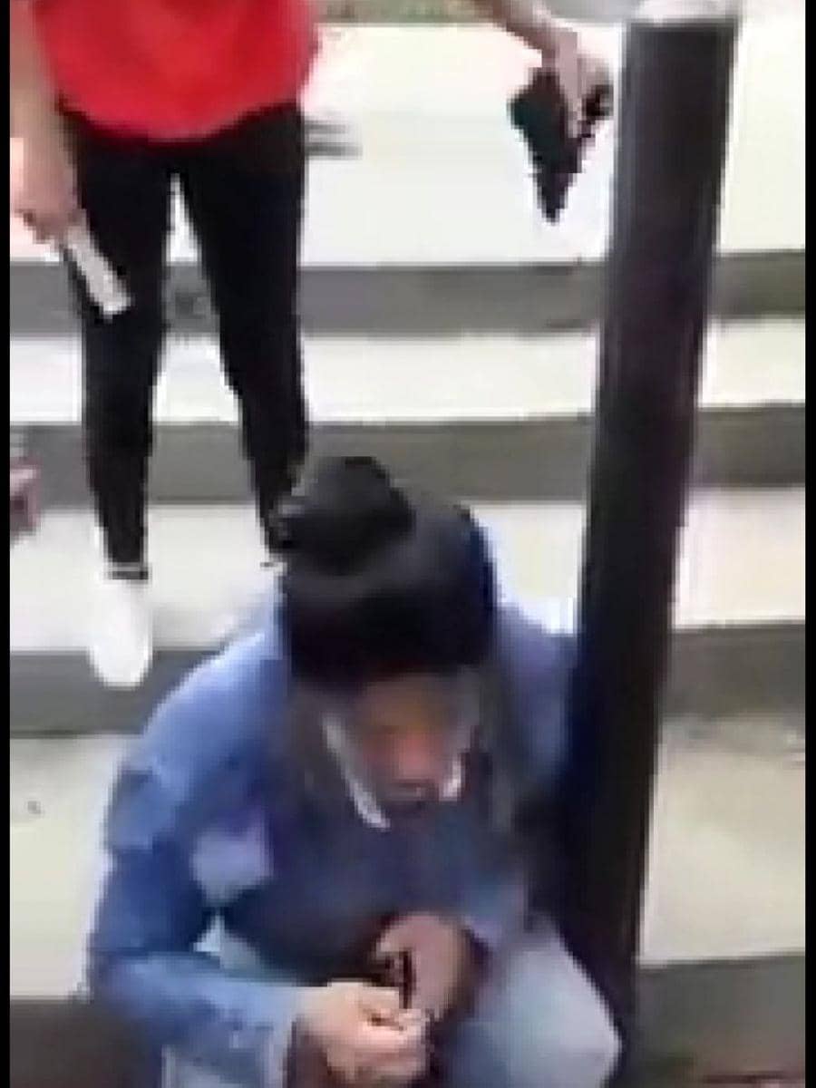 Tangkpan layar video pelaku yang viral