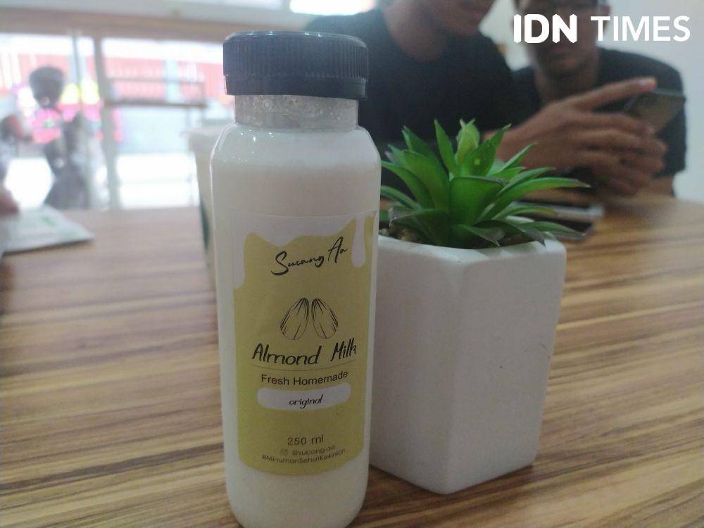 Minuman sehat berbahan dasar kacang-kacangan di Sucang AA Palembang (IDN Times/Feny Maulia Agustin)