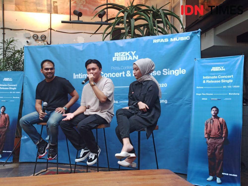 Rizky Febian saat preskon intimated concert di M Bloc, Jakarta, pada Jumat (7/2). IDN Times/Erfah Nanda