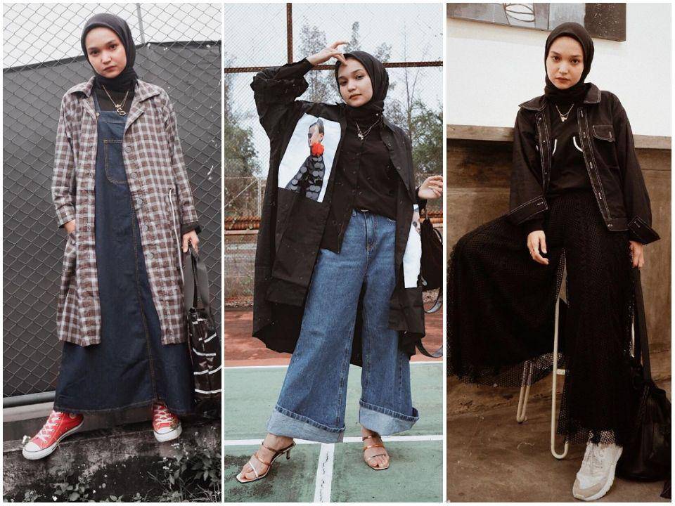 10 Ide Mix and Match Hijab & Denim Outfit ala Soraya Ulfa, Chic Abis!