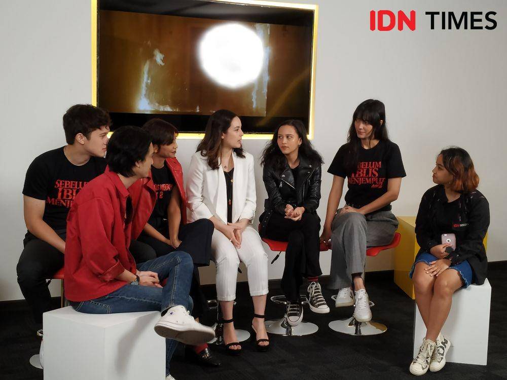 Pemain film Sebelum Iblis Menjemput Ayat 2 dalam media visit IDN Times di Jakarta. 13 Februari 2020. IDN Times/Nadia Umara