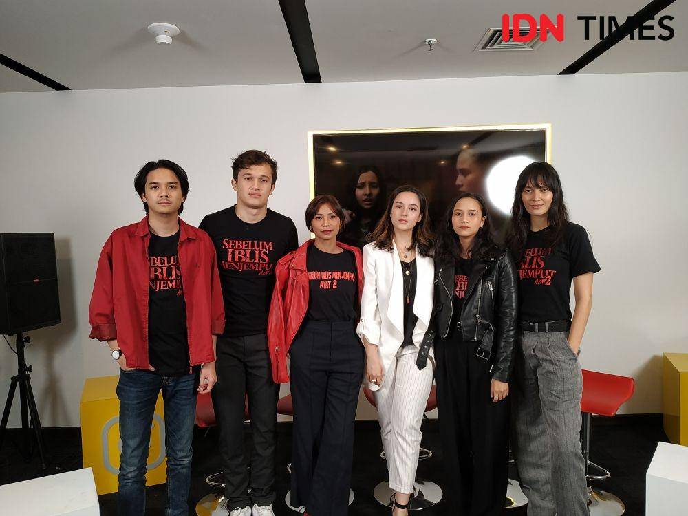Pemain film Sebelum Iblis Menjemput Ayat 2 dalam media visit IDN Times di Jakarta. 13 Februari 2020. IDN Times/Nadia Umara