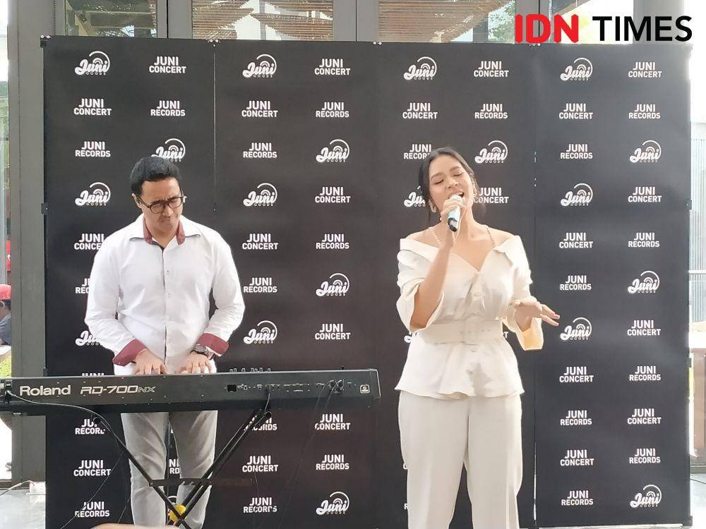 Raisa dalam press conferense perilisan single Teristimewa dan Raisa Live in Concert di Jakarta. 13 Februari 2020. IDN Times/Nadia Umara