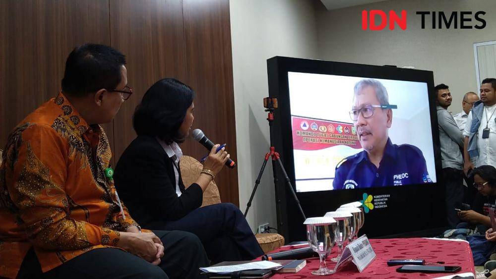 Sesditjen Pencegahan dan Pengendalian Penyakit, Achmad Yurianto dalam konferensi pers soal virus corona atau Covid-19 di Kementerian Kesehatan (IDN Times/Shemi)