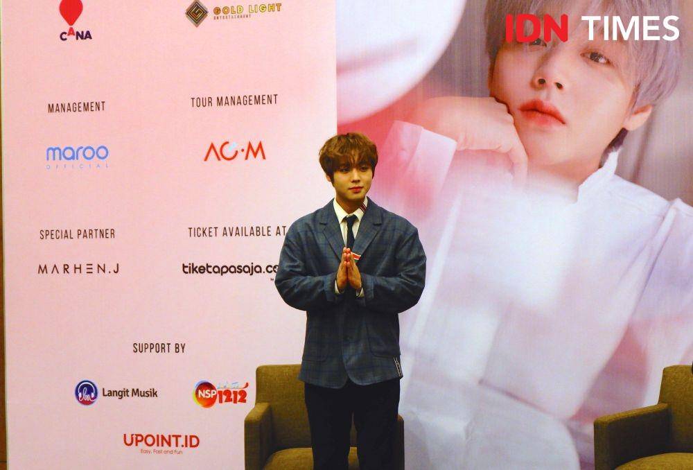 Park Jihoon dalam Park Jihoon Fancon Asia Tour in Jakarta di Tangerang. 15 Februari 2020. IDN Times/Rosita A.