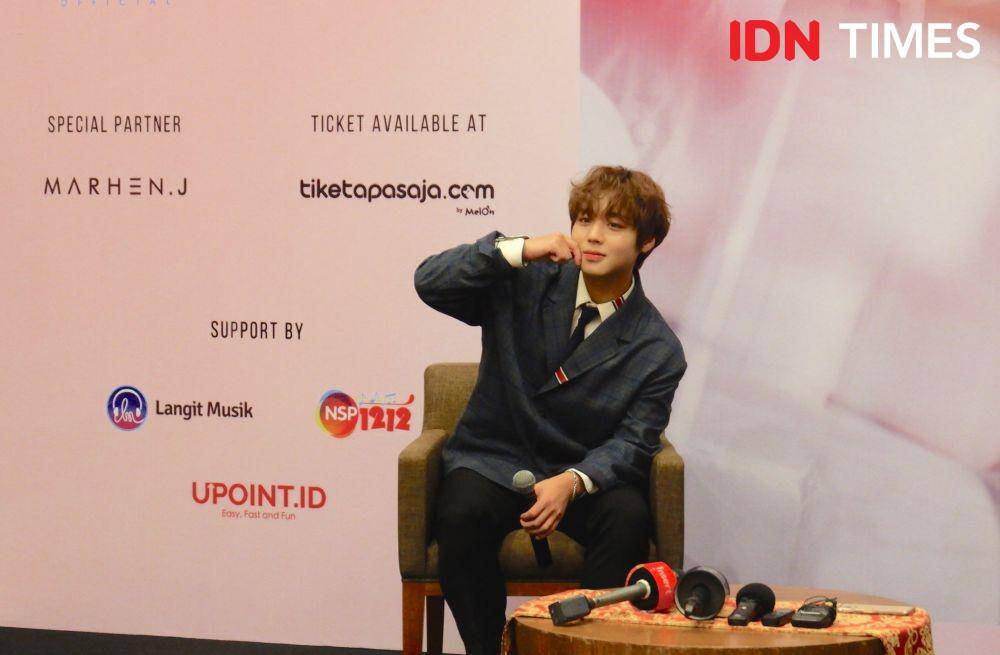 Park Jihoon dalam Park Jihoon Fancon Asia Tour in Jakarta di Tangerang. 15 Februari 2020. IDN Times/Rosita A.