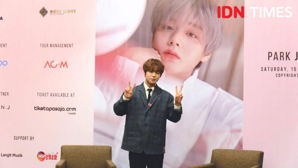 Park Jihoon dalam Park Jihoon Fancon Asia Tour in Jakarta di Tangerang. 15 Februari 2020. IDN Times/Rosita A.