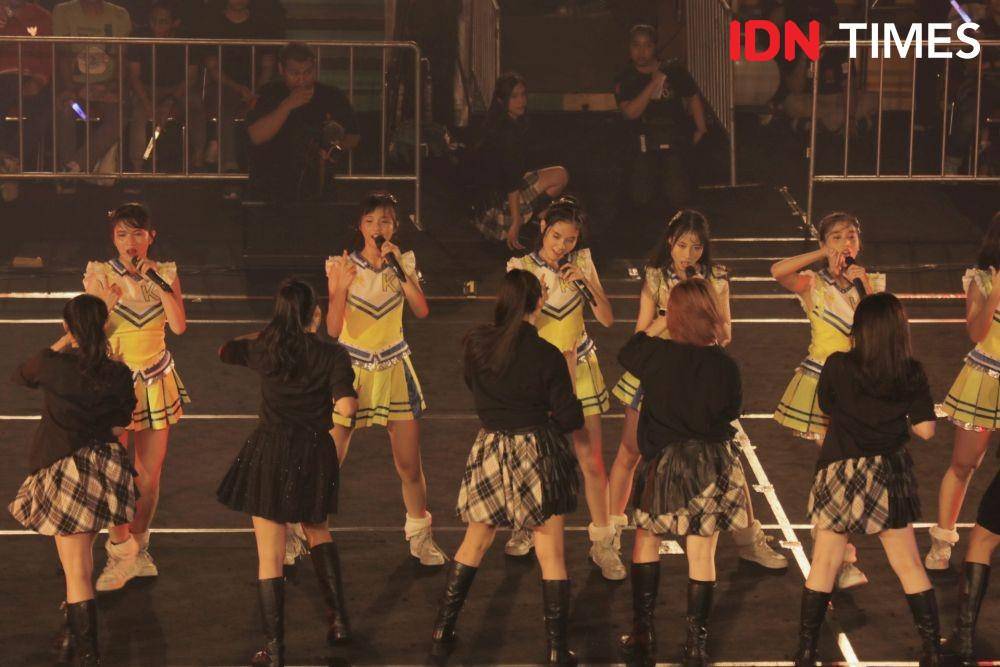 member JKT48 tim KIII dalam konser KIII VS KIII di Jakarta. 14 Februari 2020. IDN Times/Nadia Umara