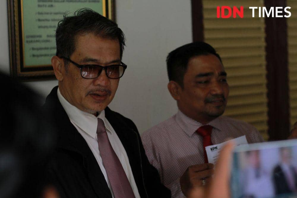 Hamdani Harahap, kuasa hukum yang mendampingi enam warga Sumut pelapor Edy Rahmayadi ke KPK (IDN Times/Prayugo Utomo)