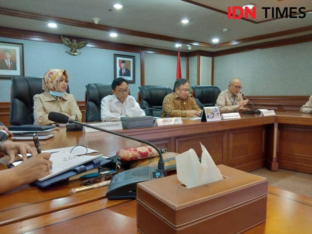 Pressconference terkait cemaran nuklir di Serpong, Tangsel (IDN Times/Lia Hutasoit)