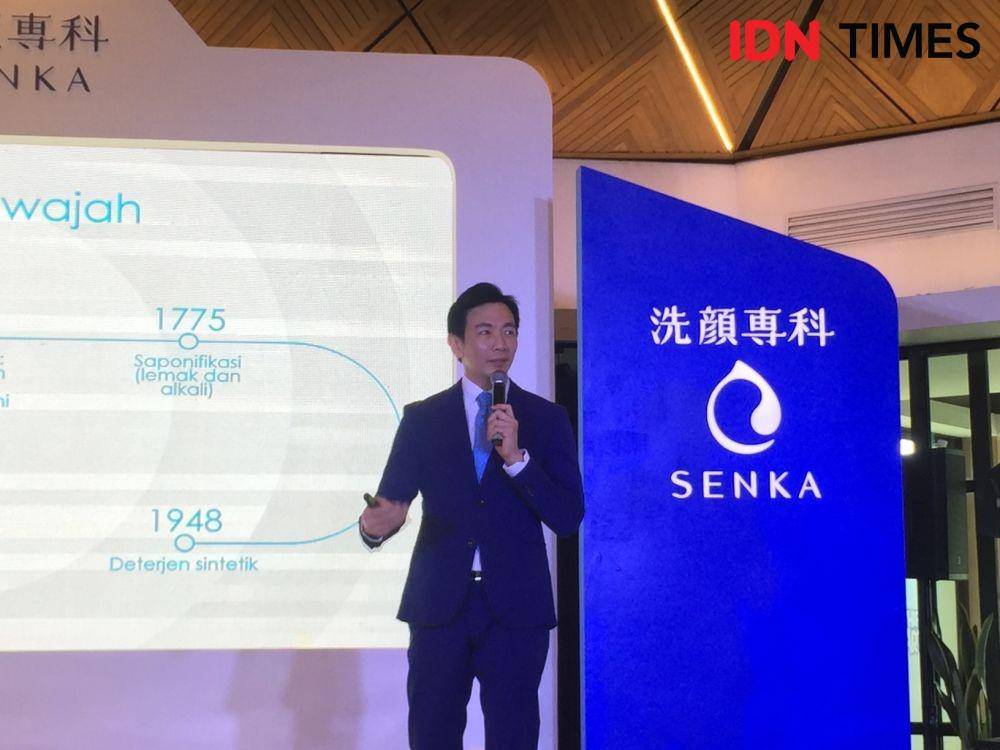 Dr. Eddy Karta, SpKK sama jumpa pers inovasi Micro Dense Foam Senka. 18 Februari 2020. IDNTimes/Nadin Azani