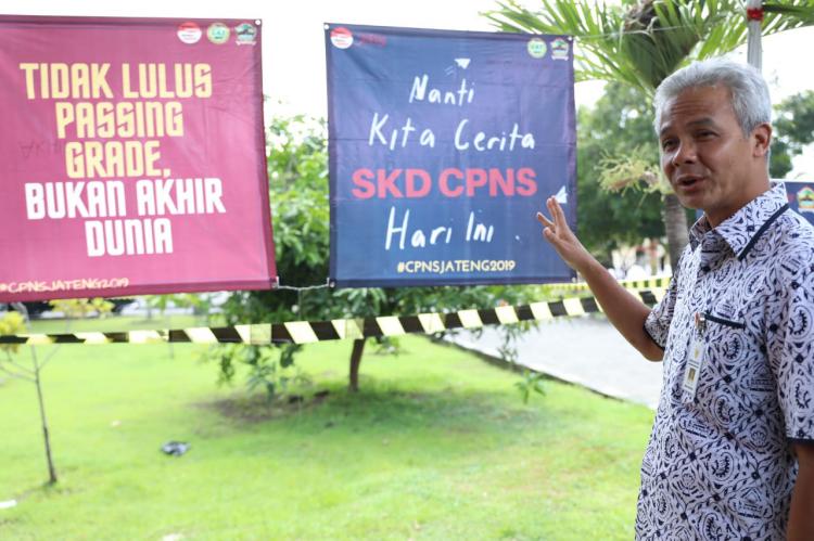 Sidak Lokasi Tes CPNS, Ganjar Pranowo Senang ada Fasilitas Disabilitas