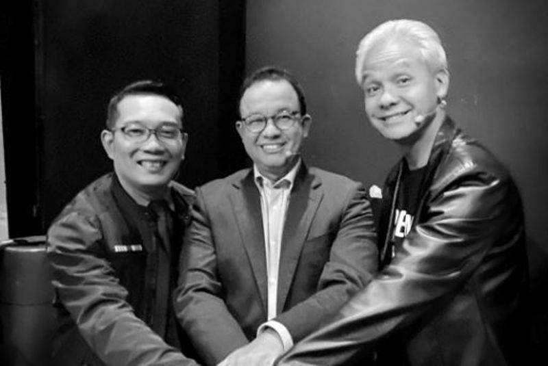 Gubernur Jawa Barat Ridwan Kamil, Gubernur DKI Jakarta Anies Baswedan dan Gubernur Jawa Tengah Ganjar Pranowo. (Instagram.com/ridwankamil)