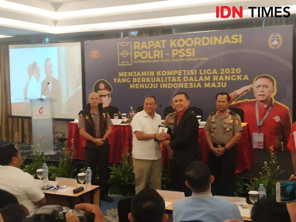Rakor PSSI-Polri untuk persiapan Liga 1 dan Liga 2 2020 (IDN Times/Ilyas Listianto Mujib)